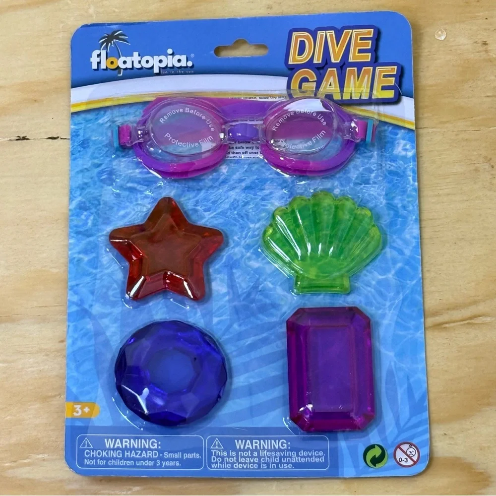 🏊 Floatopia Dive Game – Pool Diving Toys w Goggles & Gemstones (NEW)